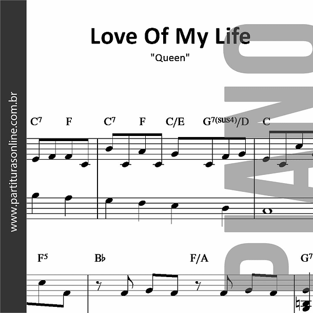 Love of My Life | Queen *para Piano 1