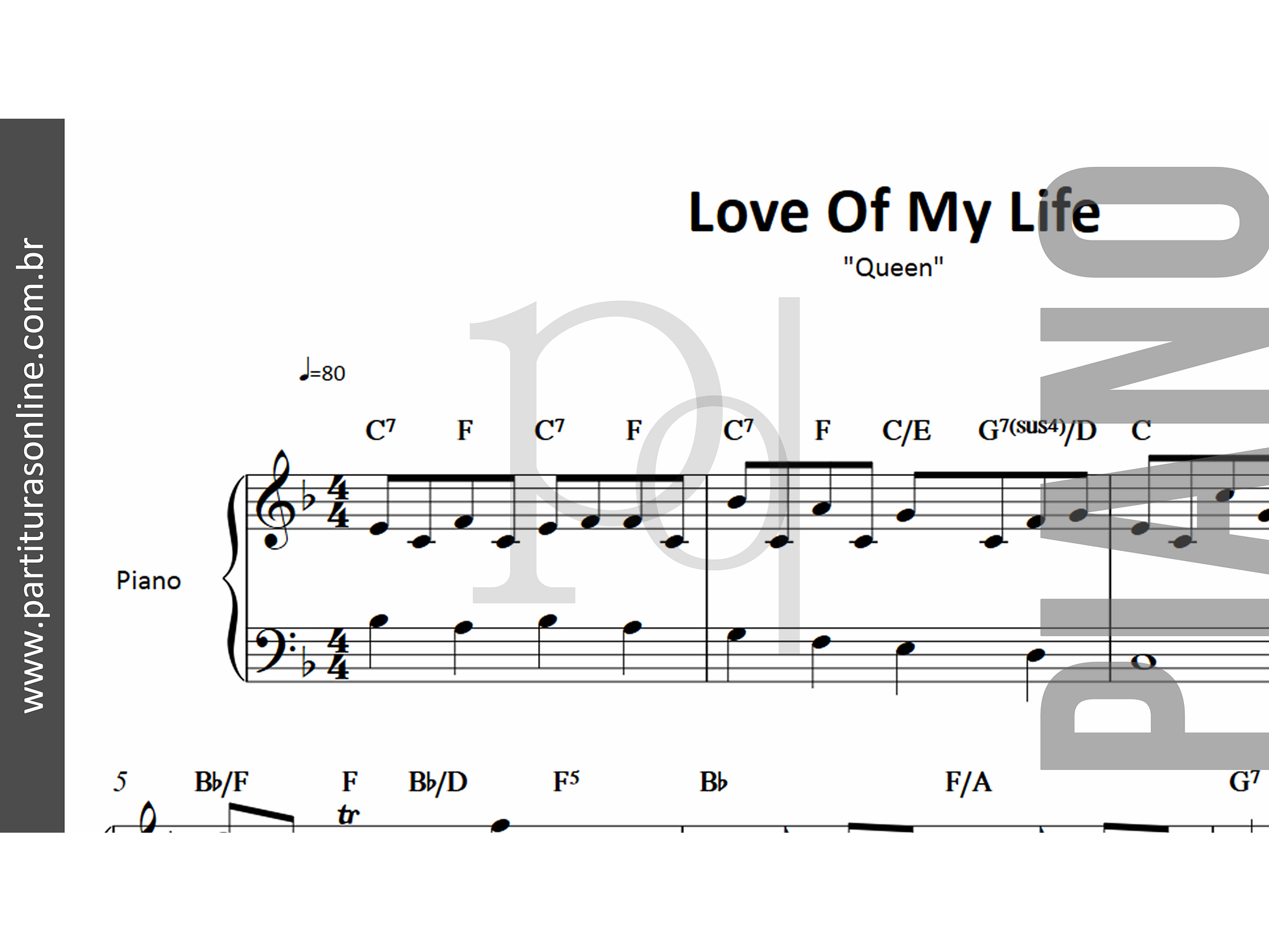 Love of My Life | Queen *para Piano 2