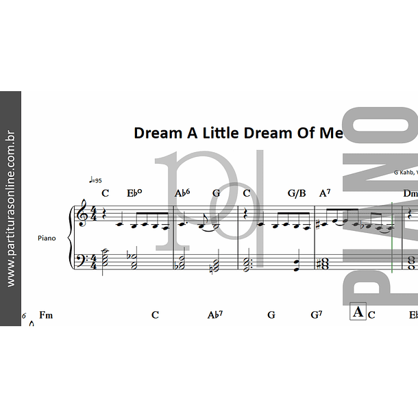 Dream A Little Dream Of Me | para Piano 2