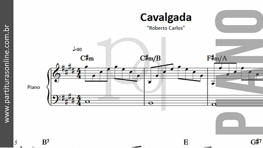 Cavalgada | Roberto Carlos *para Piano