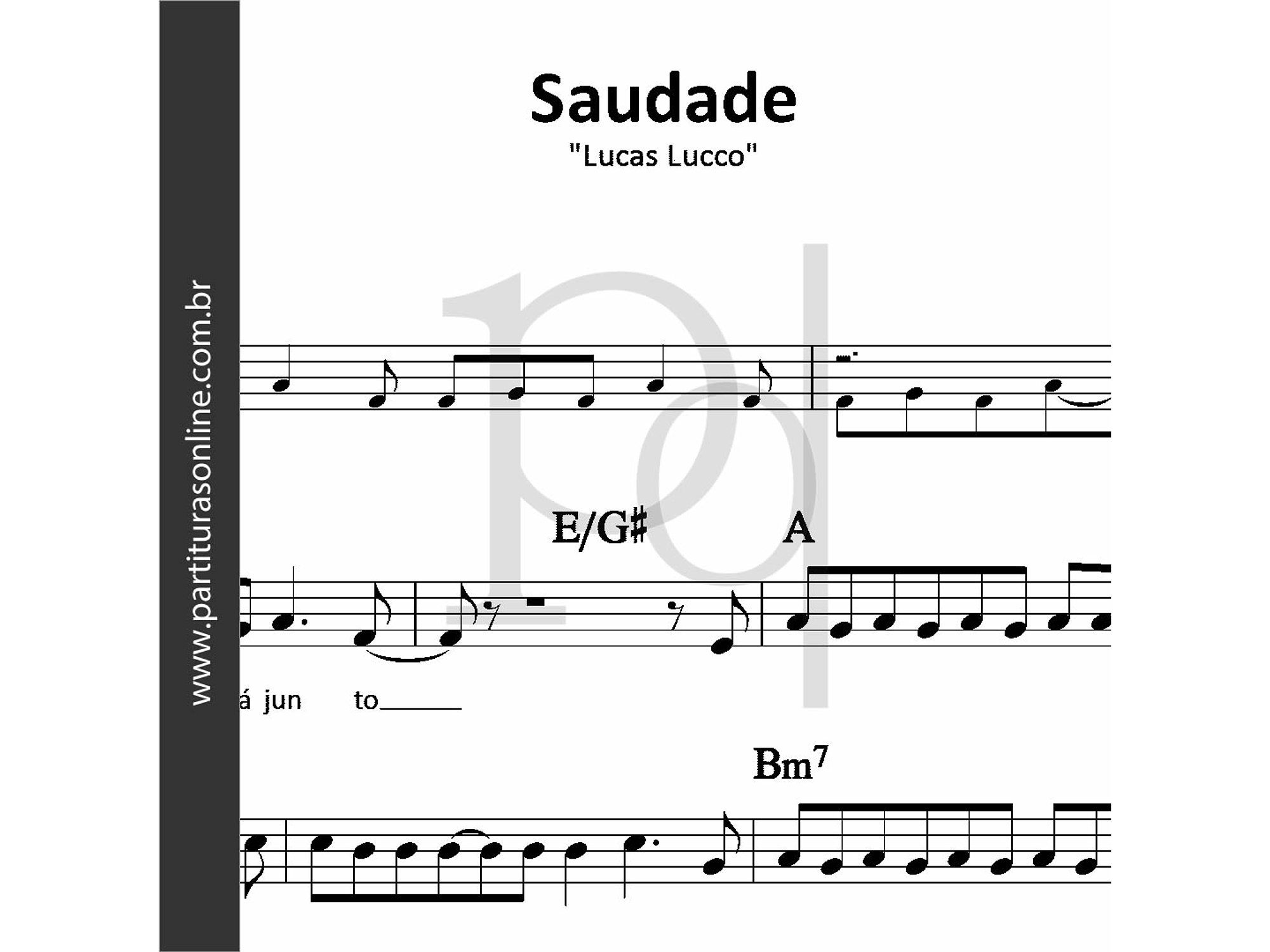  Saudade • Lucas Lucco  1