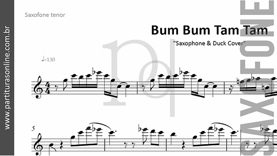 Bum Bum Tam Tam | MC Fioti . Saxophone & Duck Cover - para Saxofone's
