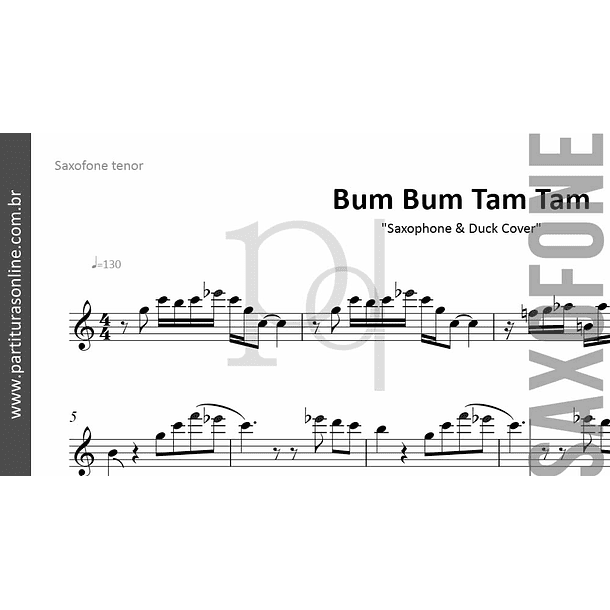 Bum Bum Tam Tam | MC Fioti . Saxophone & Duck Cover - para Saxofone's 2