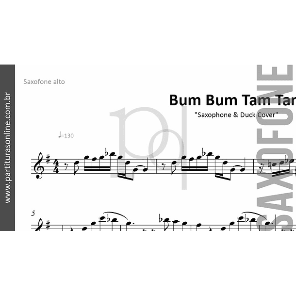 Bum Bum Tam Tam | MC Fioti . Saxophone & Duck Cover - para Saxofone's 3