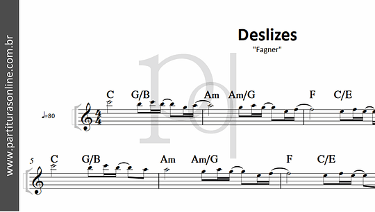FAGNER Deslizes - flauta flute free cifras notas notes canciones a