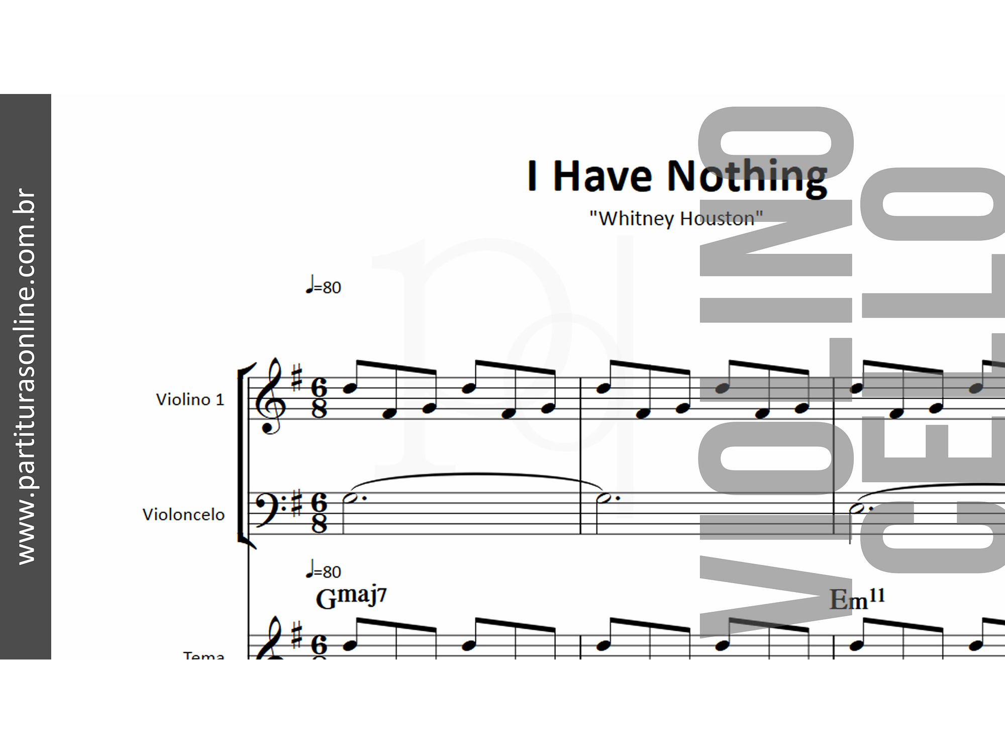 I Have Nothing | Whitney Houston - Violino & Violoncelo 2