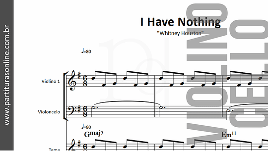 I Have Nothing | Whitney Houston - Violino & Violoncelo