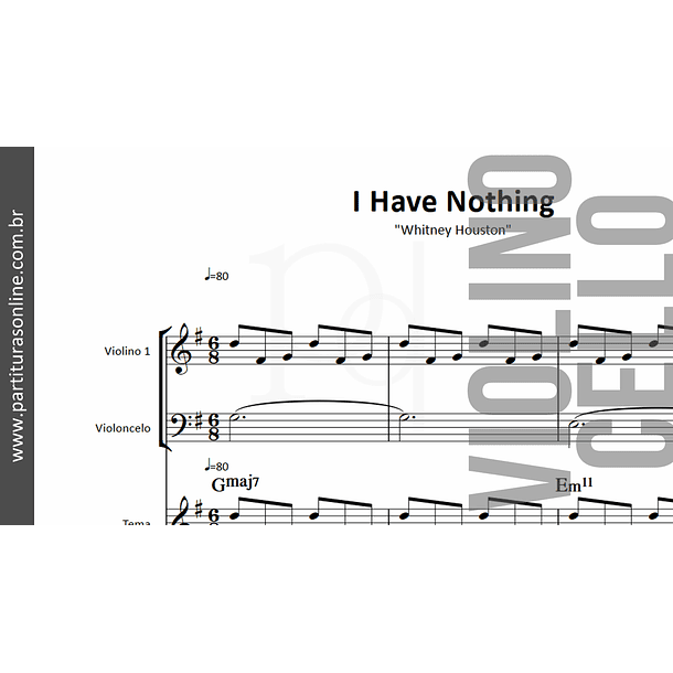 I Have Nothing | Whitney Houston - Violino & Violoncelo 2