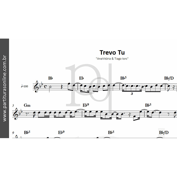 Trevo Tu | AnaVitória & Tiago Iorc - para Violino 2