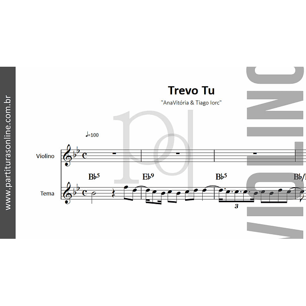 Trevo Tu | AnaVitória & Tiago Iorc - para Violino 4