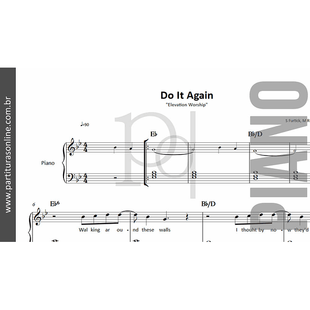 Do It Again | Elevation Worship - para Piano 2