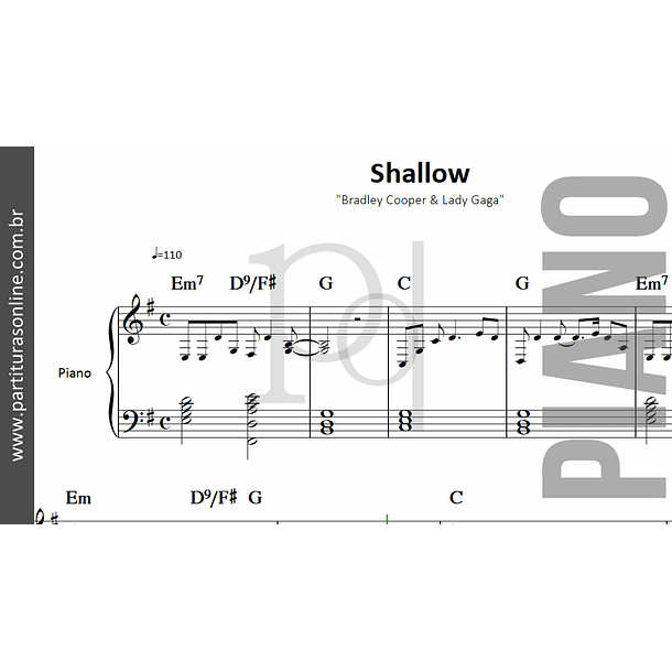 Shallow | Bradley Cooper & Lady Gaga - para Piano 2