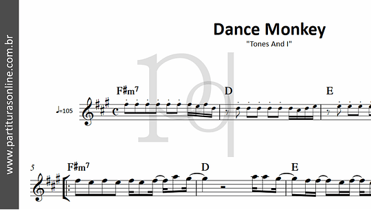 Cifra Club - Tones and I - Dance Monkey, PDF
