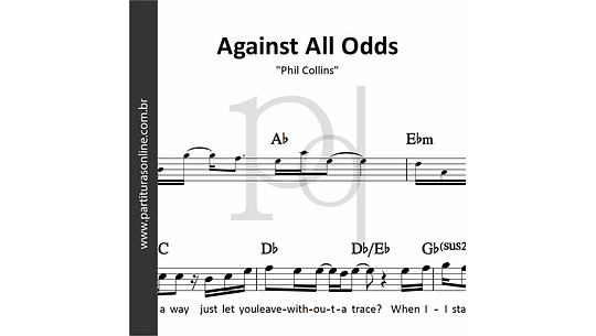Super Partituras - Against All Odds (Phil Collins), com cifra