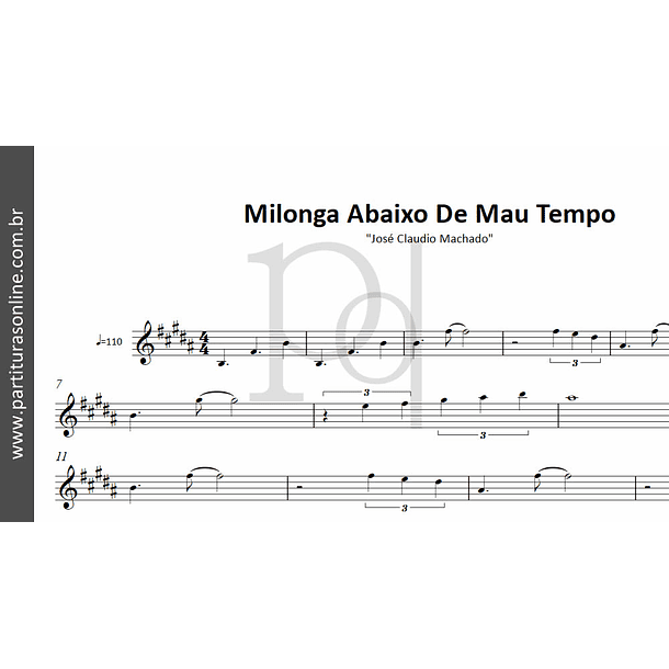 Milonga Abaixo De Mau Tempo | José Claudio Machado 2