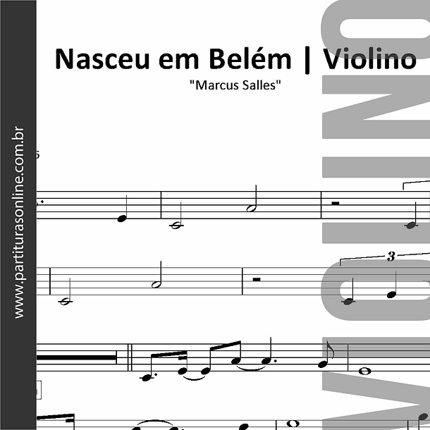 Nasceu em Belém | Arranjo para Violino
