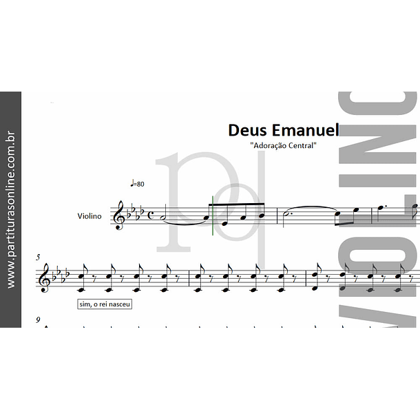 Deus Emanuel | arranjo para Violino 2