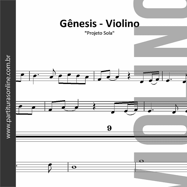Gênesis | arranjo para Violino 1