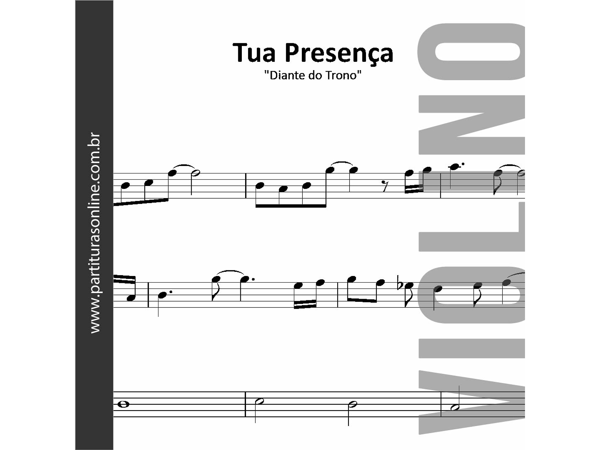 Tua Presença | arranjo para Violino 1