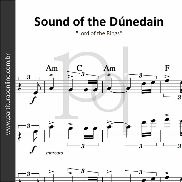 Sound of the Dúnedain | para Cordas e Flauta 1