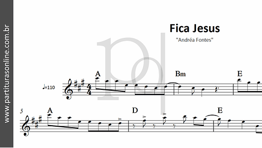 FICA JESUS Play Back Com Letras ( Andrea Fontes ) 