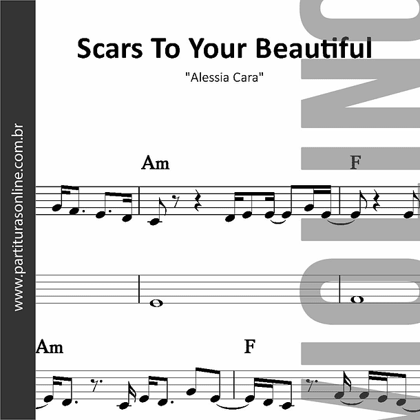Scars To Your Beautiful | arranjo para Violino
