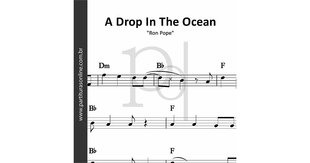 A Drop In The Ocean | Ron Pope