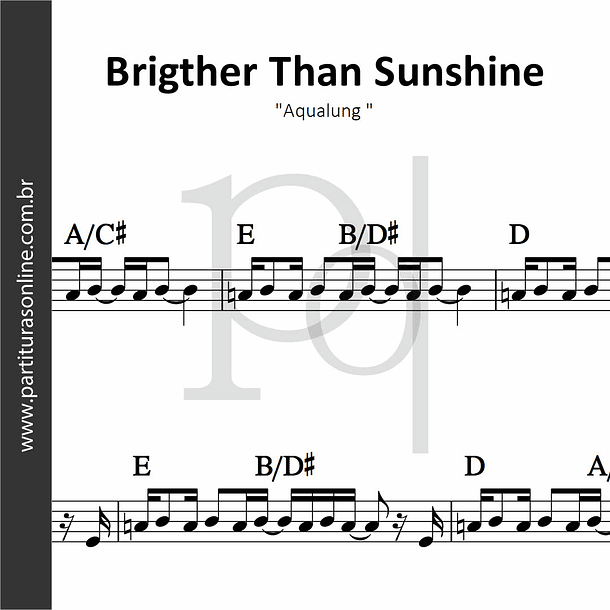Brigther Than Sunshine | Aqualung 1