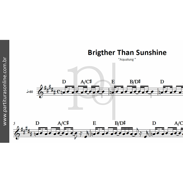 Brigther Than Sunshine | Aqualung 2
