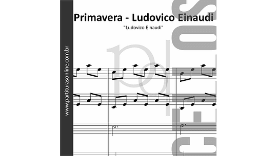 Primavera - Ludovico Einaudi | para quarteto de Violoncelos