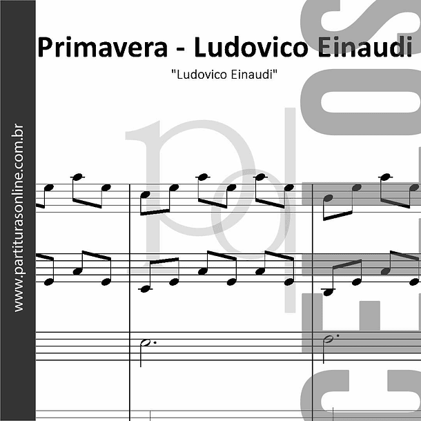 Primavera - Ludovico Einaudi | para quarteto de Violoncelos 1