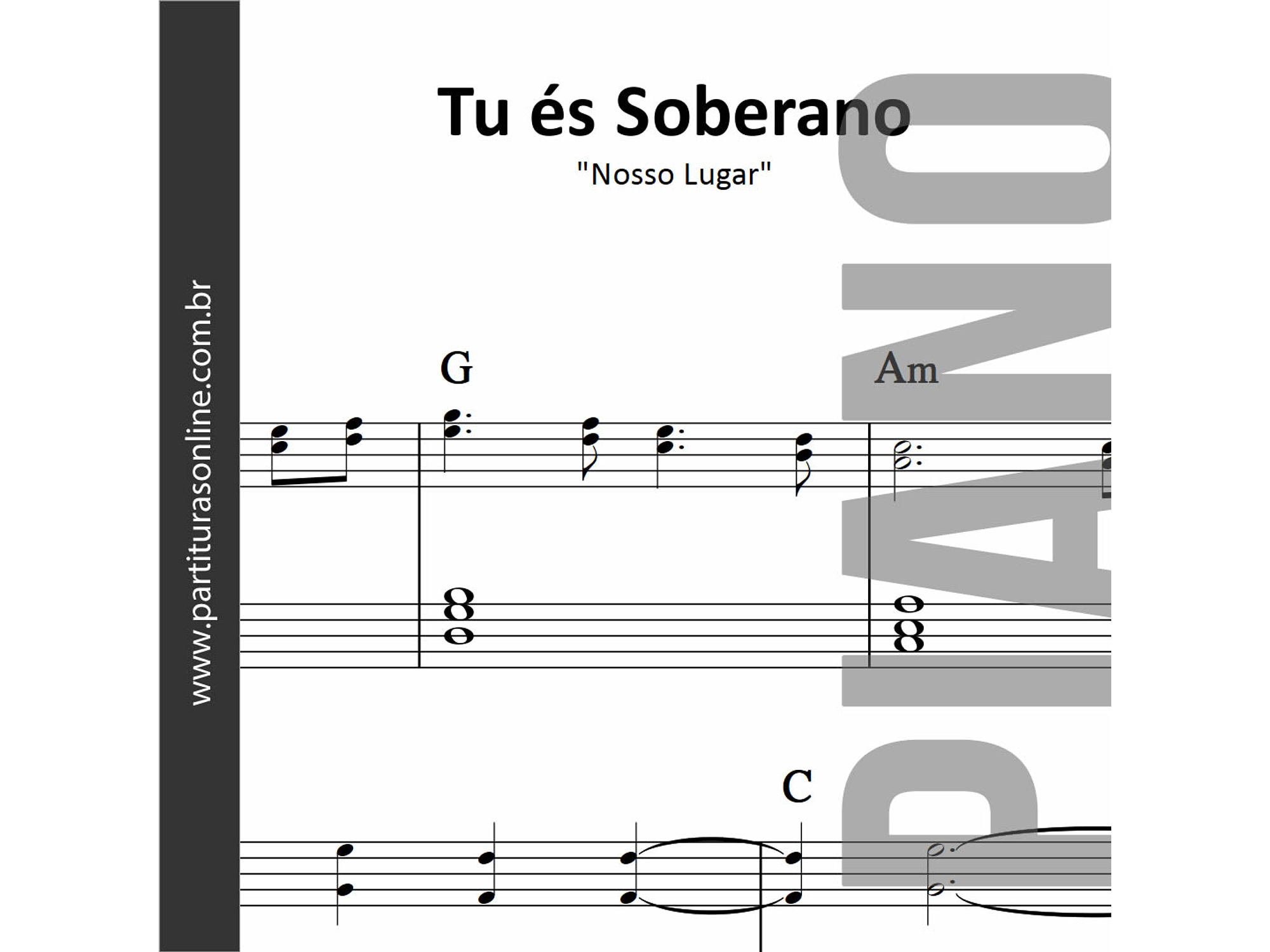  Tu és Soberano | para Piano 1