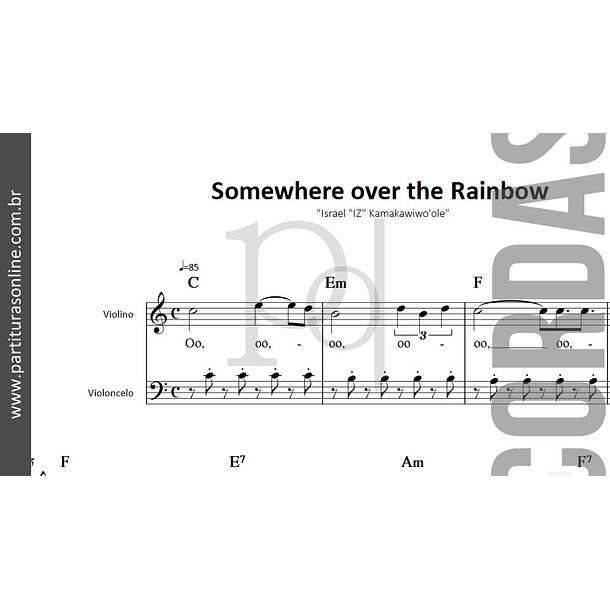 Somewhere Over the Rainbow | para Violino e Violoncelo 2