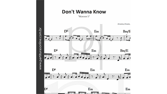 Don't Wanna Know | Maroon 5