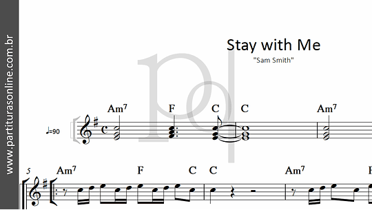 Sam Smith Stay With Me Sheet Music Notes, play with me tab 