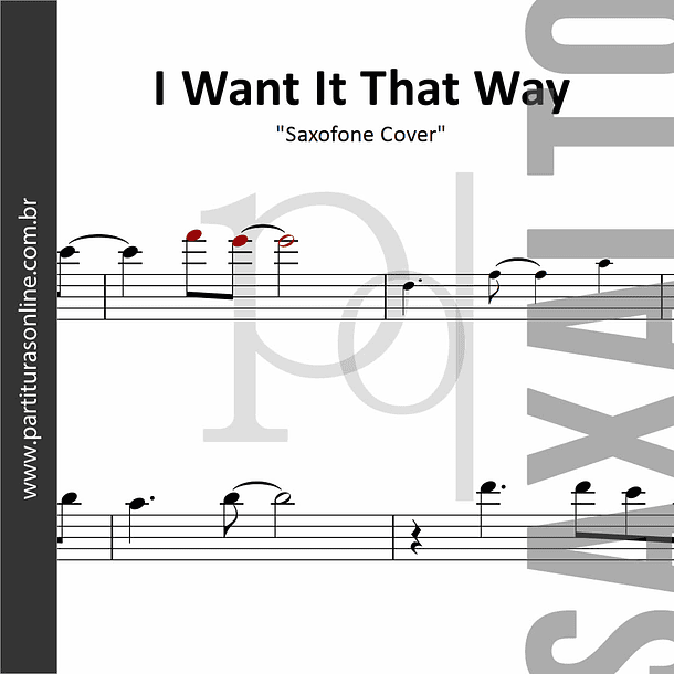 I Want It That Way | Saxofone Cover