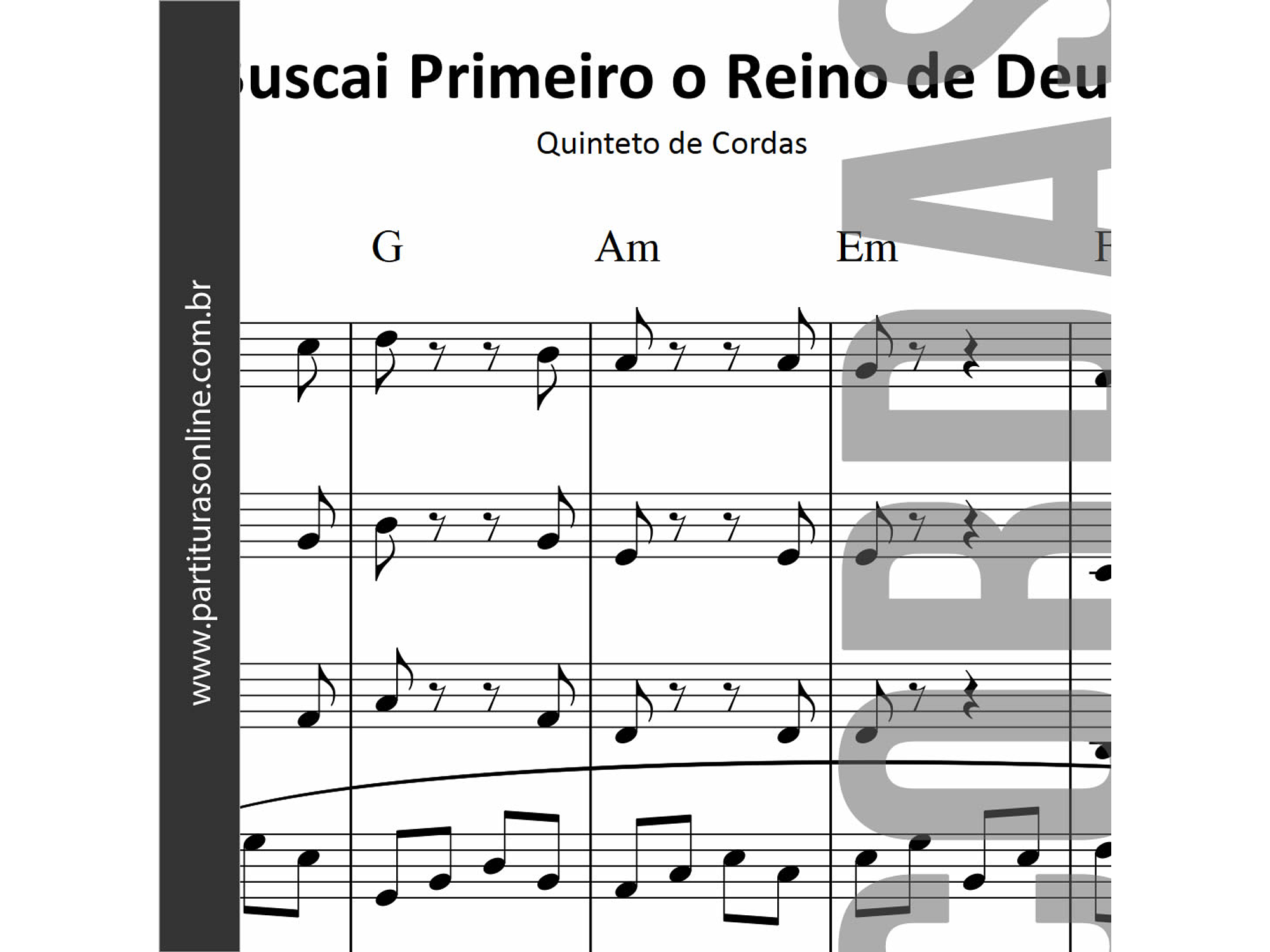 Buscai Primeiro o Reino de Deus | para Cordas 1