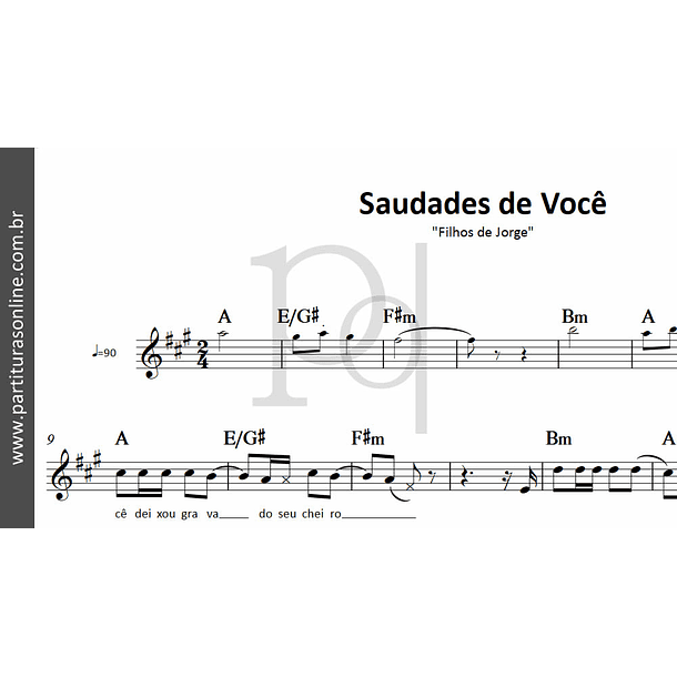Saudades de Você | Filhos de Jorge 3