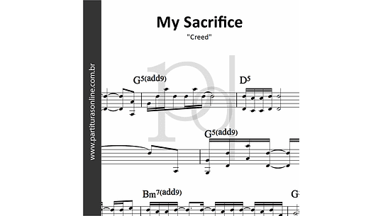Cifra My Sacrifice - Creed