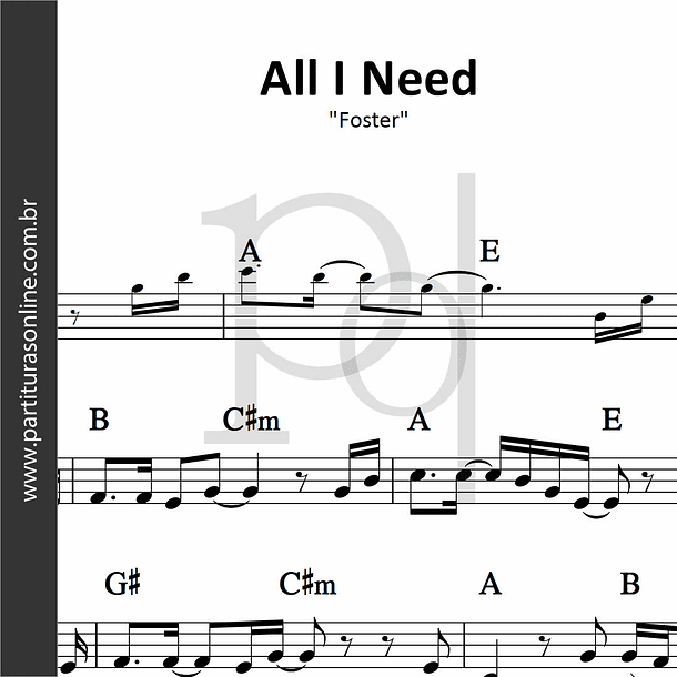 All I Need | Foster  - sob encomenda 1