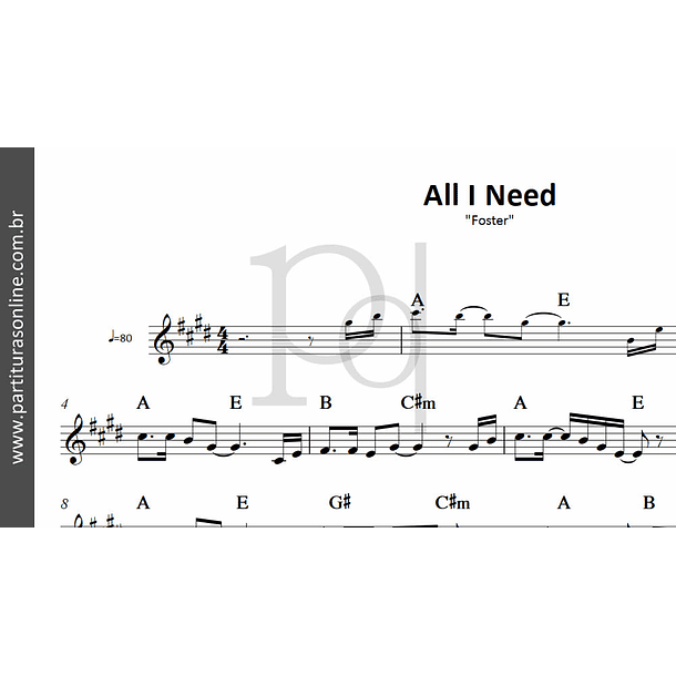 All I Need | Foster  - sob encomenda 2