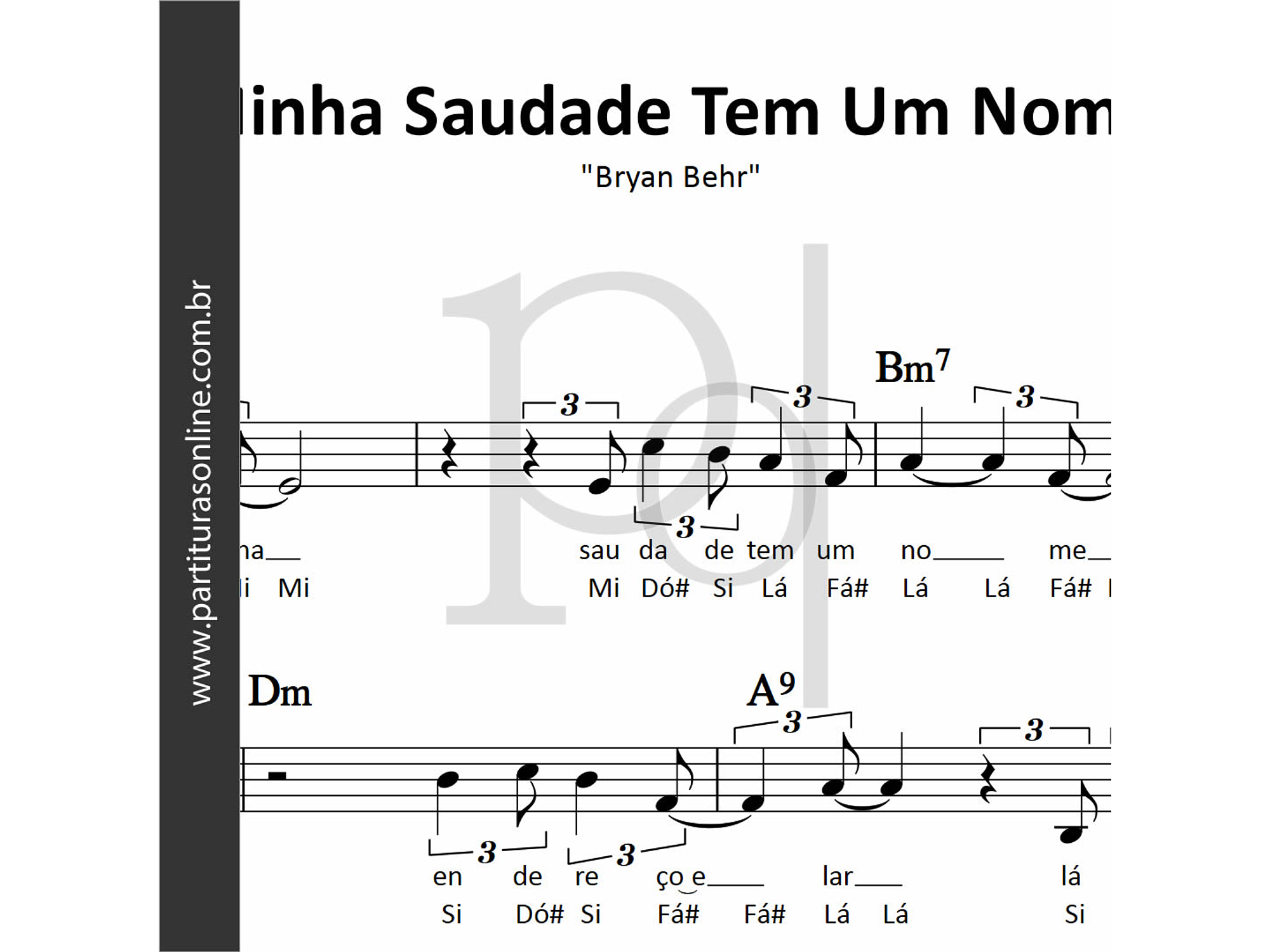 Minha Saudade Tem Um Nome | Bryan Behr 1