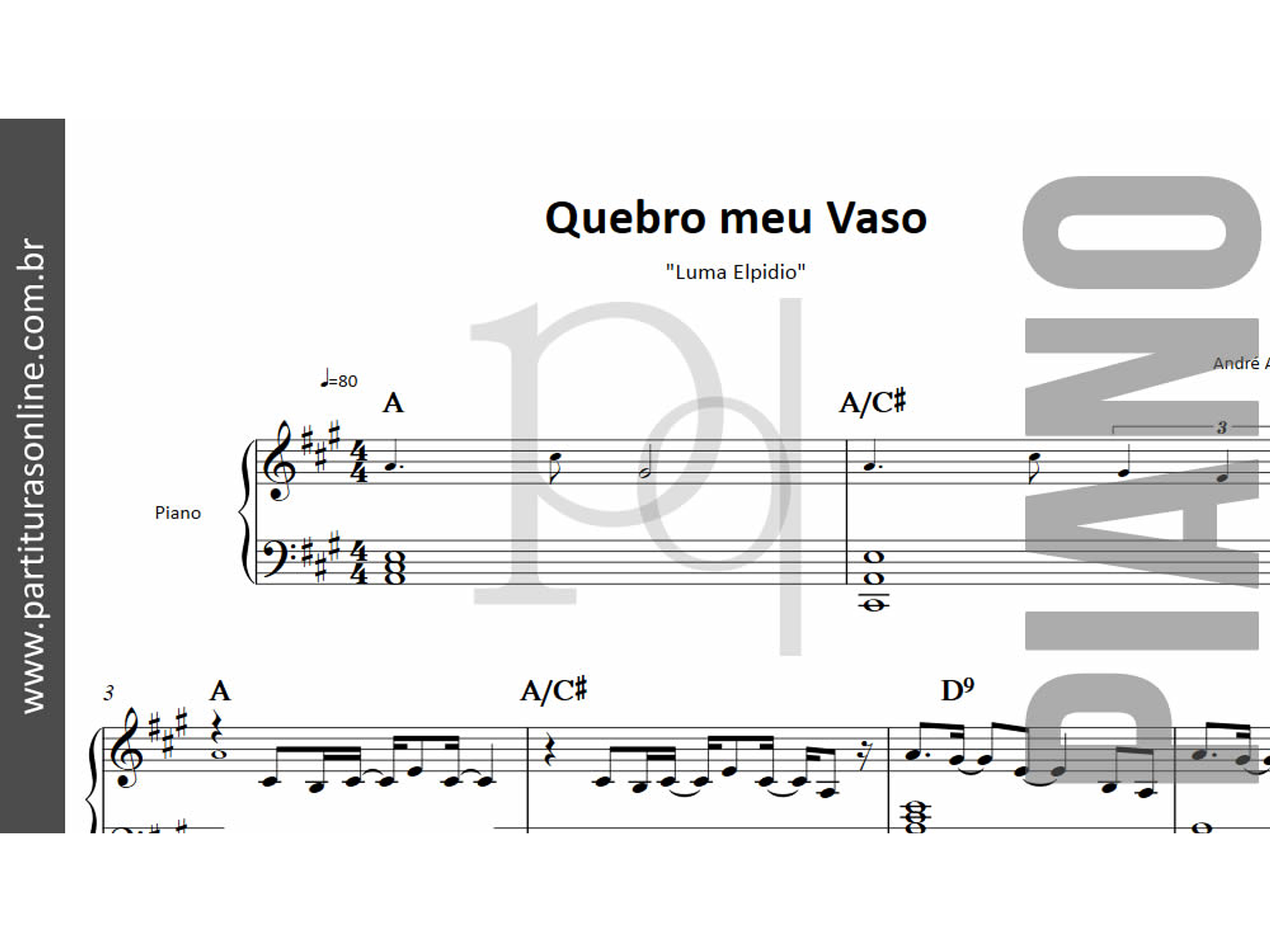 Quebro meu Vaso | para Piano 2