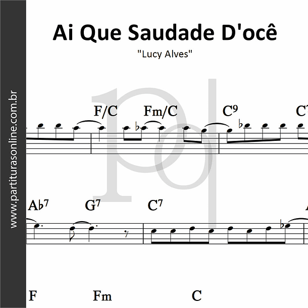 Ai Que Saudade D'ocê • Lucy Alves 1