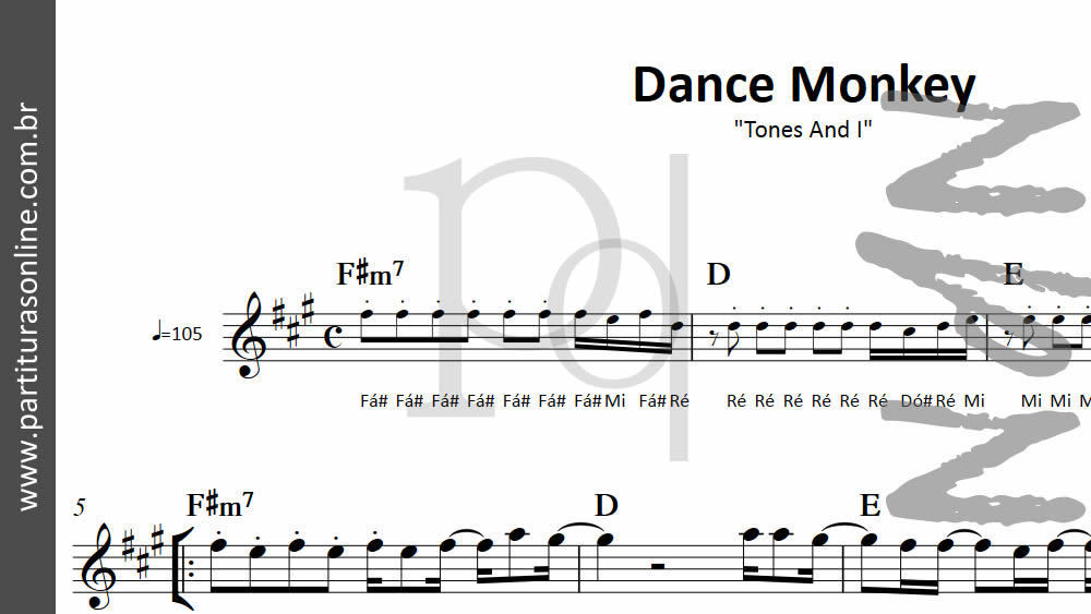 Cifra Club - Tones and I - Dance Monkey, PDF