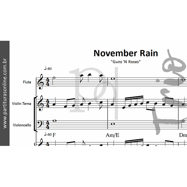 November Rain | arranjo para Trio 2