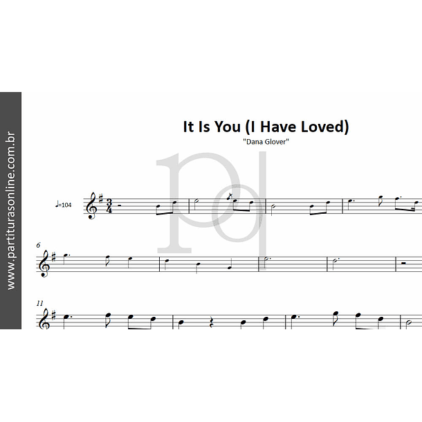 It Is You (I Have Loved) | Dana Glover 2