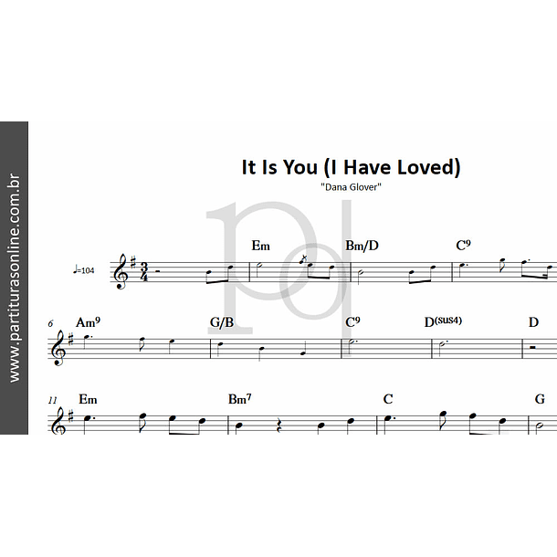 It Is You (I Have Loved) | Dana Glover 3