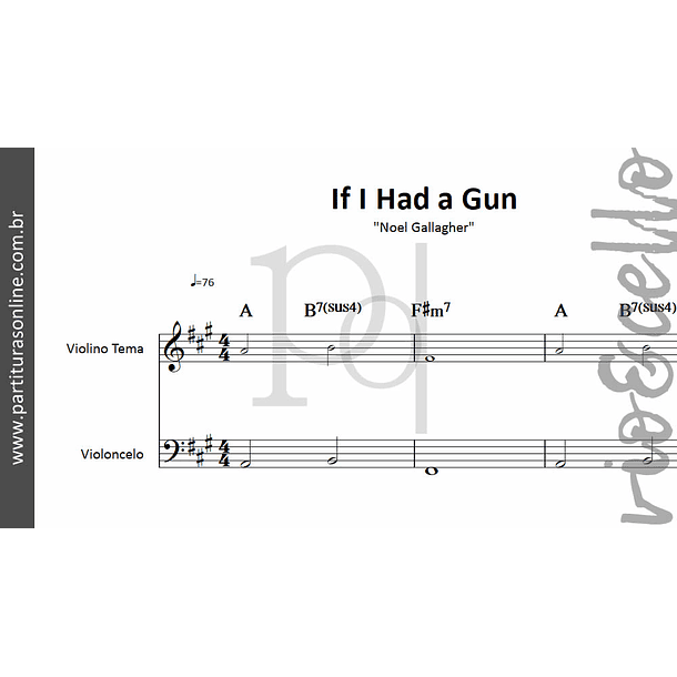 If I Had a Gun | Violino Tema e Violoncelo 2