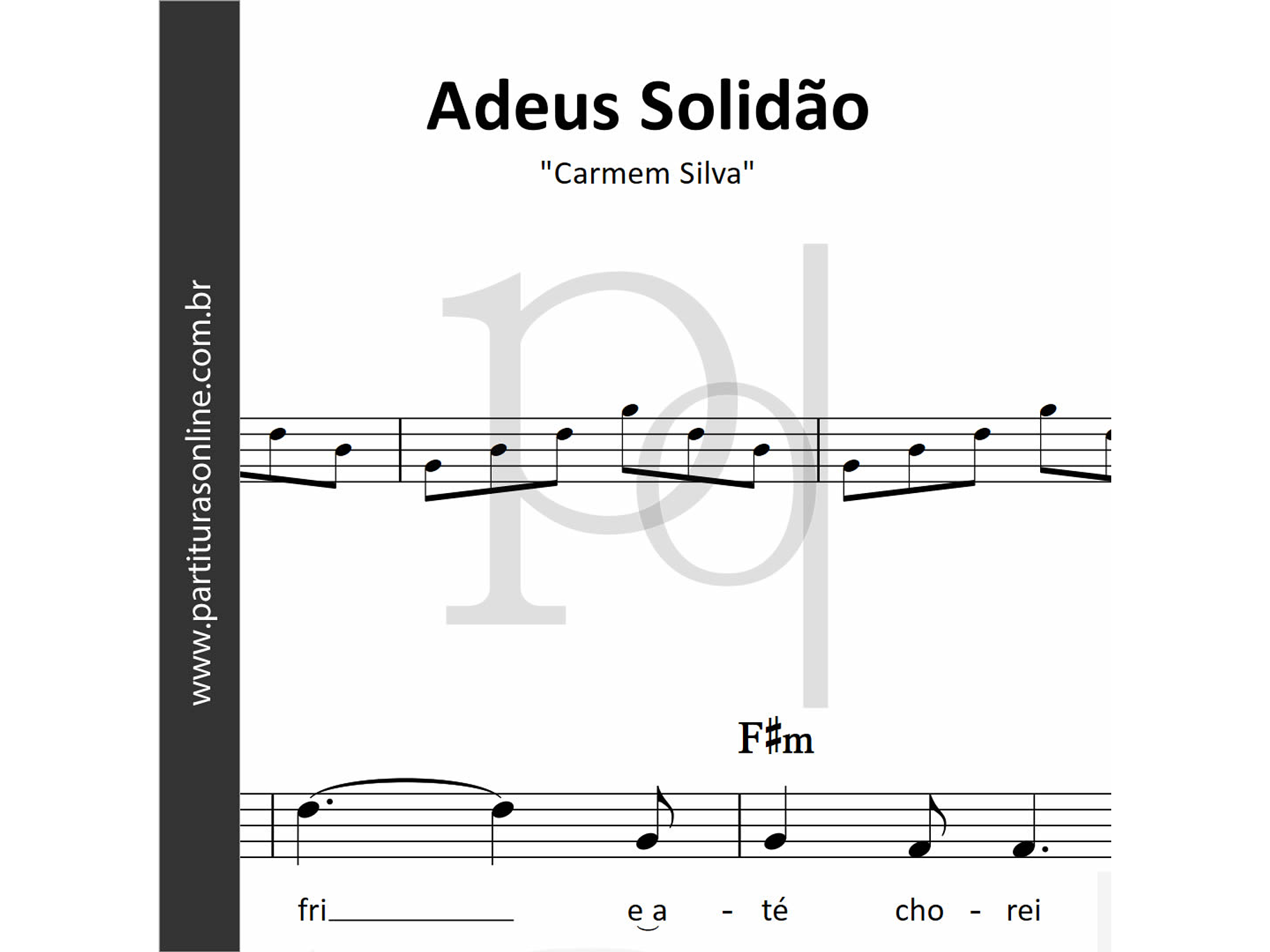 Adeus Solidão • Carmem Silva 1